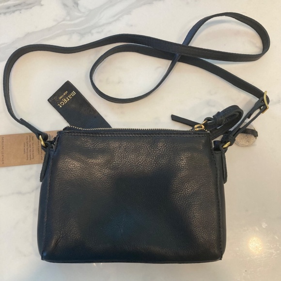 NWT Margot New York Black Leather Crossbody Purse - Picture 12 of 12